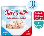 Baby Turco 7\'li 10 Paket Bebek Bakım Örtüsü