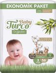 Baby Turco Doğadan 3 Numara Midi 56'Lı Bebek Bezi