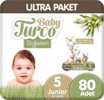 Baby Turco Doğadan 5 Numara Junior 80'Li Bebek Bezi