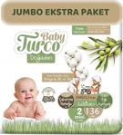 Baby Turco Doğadan Bebek Bezi 2 Beden 3-6 Kg 136 Adet