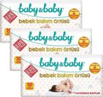 Baby&baby Kaydırmaz Bantlı 30\'lu 3 Paket Bebek Bakım Örtüsü