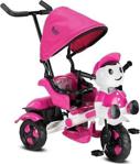 Babyhope Kız Çocuk Pembe 125 Yupi Panda Ebeveyn Kontrollü Tenteli Müzikli Tricycle Üç Teker Bisiklet