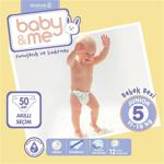 Baby&Me 5 Numara Junior 50 Adet Bebek Bezi