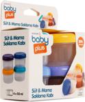 Baby&Plus 4'Lü 50 Ml Süt Ve Mama Saklama Kabı