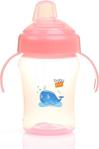 baby&plus Antikolik Akıtmaz Kulplu PP Bardak 240ml Pembe