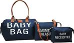 Babysi Mommy Bag Exclusive Tasarım 3 Lü Set Lacivert Baby Anne Bebek Bakım Ve Kadın Çantası