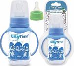 Babytime Baby Time Lila Silikon Kiraz Uçlu Kulplu Biberon 150Ml