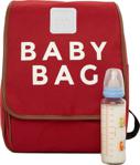 Bagmori Baby Bag Baskılı Kapaklı Sırt Çantası Bordo