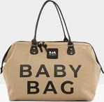 Bagmori Taba Baby Bag Baskılı Deri Anne Bebek Bakım Çantası