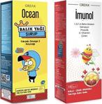 Balık Yağı Şurubu Tutti Frutti Karışık Meyve Aromalı 150 Ml Kral Şakir + Imunol Şurup 150 Ml