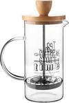 Balsa French Press Bambu Kapaklı Kahve Çay Demleme 600 Ml Bfp600