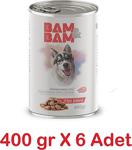 Bam&Bam Somonlu Soslu Yetişkin Köpek Konservesi 400 Gr X 6 Adet