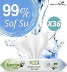 Bambu Baby Aqua Pure Yenidoğan Islak Havlu Kapaklı 40 Yaprak 36'Lı Paket