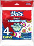 Banat Bella Desenli %30 Mikrofiber Temizlik Bezi 4'Lü Paket