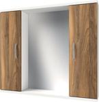 Banos Metal Kulplu 2 Kapaklı Beyaz Mdf Aynalı Banyo Üst Dolabı Ad4 80 Cm