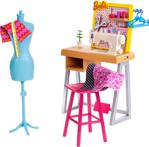 Barbie Bebek ve Aksesuarları Moda Tasarım Stüdyosu Oyun Seti FXP10