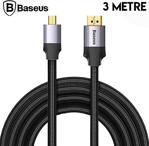 Baseus Enjoyment Mini Displayport To Displayport Çevirici Kablo 3 Metre Si̇yah,Gri̇