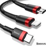 Baseus Hızlı Şarj Micro / Type-C / Lightning USB Data Kablosu