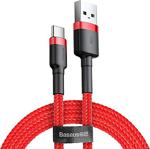 Baseus Kevlar Usb Kablo, Type-C, 2A, 2M, Kırmızı - Catklf-C09