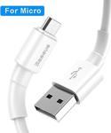 Baseus Mini White Android Micro Usb 2.4A Şarj Usb Kablosu 1Metre