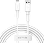 Baseus Mini White Lightning Şarj Ve Data Kablosu 2.4A 1Mt Beyaz Calsw-02