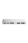 Baseus Thunderbolt C + Dual Type-C To USB 3.0 / HDMI / Type-C Female Hub Dönüştürücü Deep Space Gray