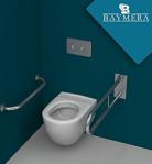 Baymera Mafsallı Wc Kağıtlıklı Tutunma Barı