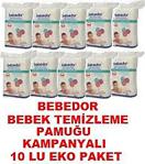 Bebedor 60\'lı 10 Paket Bebek Temizleme Pamuğu