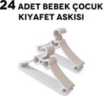 Bebek Kıyafet Askısı 24\'lü Elbise Askısı Çocuk Kıyafet Askısı