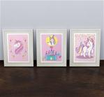 Bebek Odası Çerçeve Unicorn Figürlü Poster Set - 21x30