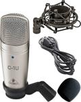 Behringer C-1U Usb Stüdyo Condenser Mikrofon Shock Mount Ve Sünger Hediye