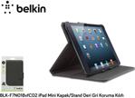 Belkin BLK-F7N018vfC02 iPad Mini Kapak/Stand Deri Gri Koruma Kılıfı