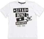 Beşiktaş Lisanslı Çocuk Kısa Kollulu T-Shirt Beyaz