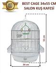 Best Cage Silindir Salon Kuş Kafesi / 34X53 Cm