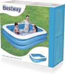 Bestway 12819 Büyük Boy Dikdörtgen Şişme Aile Havuzu