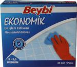 Beybi Ekonomik Medium 8 - 8.5 Beden 25'li Paket Bulaşık Eldiveni