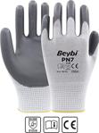 Beybi Polyester-Nitril İş Eldiveni Pn72 Gri̇ No: 10