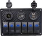 Bfy Switch Panel 6'Lı +Usb+Plastik Çakmaklık+ Voltmetre