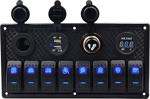 Bfy Switch Panel 8'Li +Usb+Plastik Çakmaklık+ Çakmak+ Voltmetre