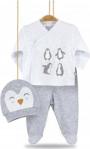 Bibaby Biorganic Best Friends 3Lü Bebe Zıbın 73180 Snowwhite