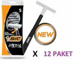 Bic (12 Paket) Metal Tıraş Bıçağı 5 'Li Poşet - Kullan-At Bıc Tıraş Aleti