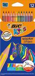 Bic Evolution Stripes 12 Renk Kuru Boya Kalemi