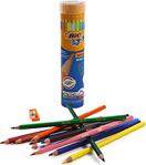 Bic Kids Evolution Üçgen Jumbo Kuru Boya Kalemi 12+1'Li Metal Tüp