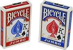 Bicycle Jumbo İndex Poker İskambil Oyun Kartı Kağıdı Destesi 2'li Mavi Kırmızı