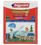 Bigpoint 12 Renk Jumbo Üçgen Mum Boya