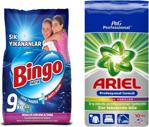 Bingo 9 Kg Ariel Renkliler İçin 10 Kg Toz Çamaşır Deterjanı