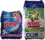 Bingo Matik Sık Yıkananlar 9Kg + Ariel Matik Parlak Renkler Professional 10 Kg