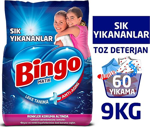 Bingo Matik Toz Çamaşır Deterjanı Sık Yıkananlar 60 Yıkama 9 Kg