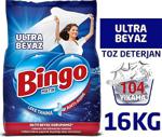 Bingo Matik Ultra Beyaz 4 kg 4'lü Paket Beyazlar için Toz Çamaşır Deterjanı