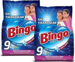Bingo Sık Yıkananlar Toz Deterjan 9 Kg 2'Li Paket